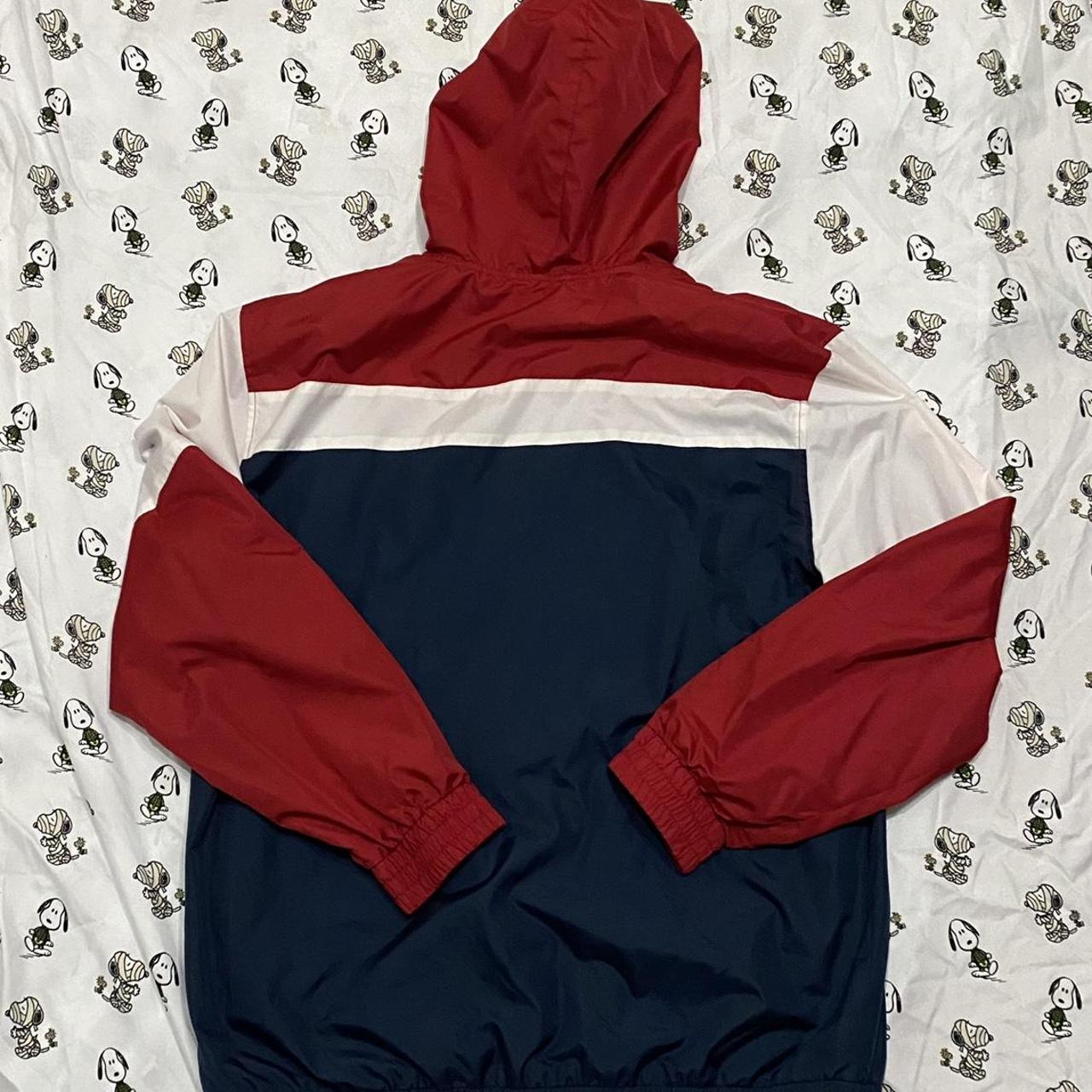 True religion windbreaker top red and white