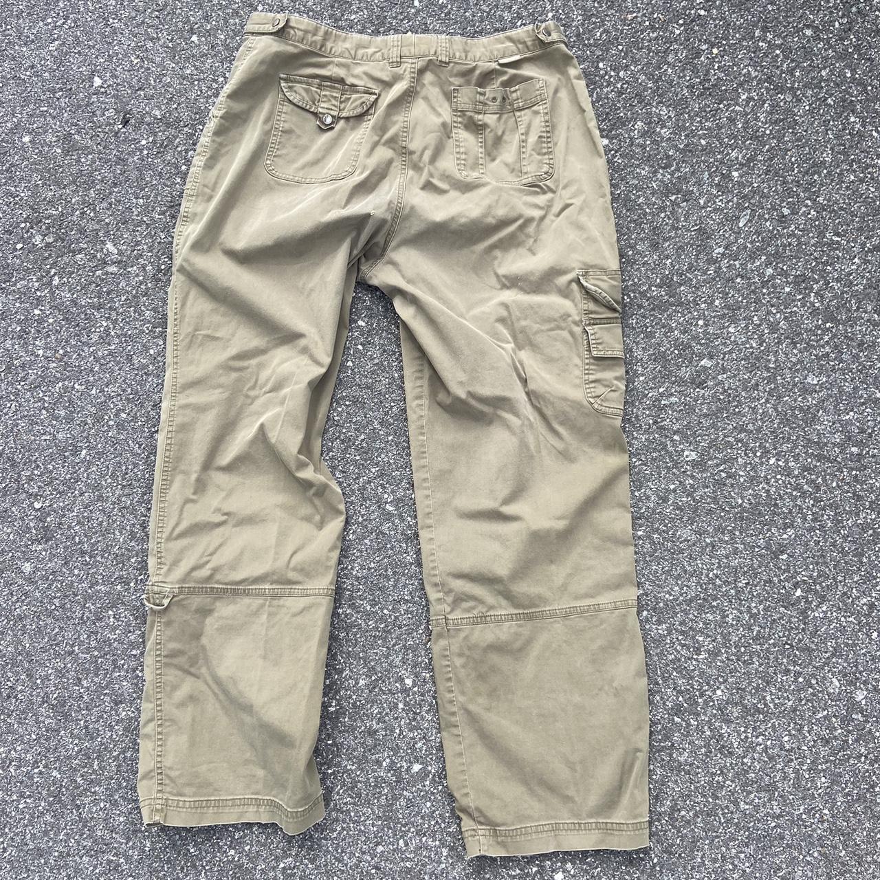 Faded Green Columbia Cargo Pants Sz: 30x30 free... - Depop