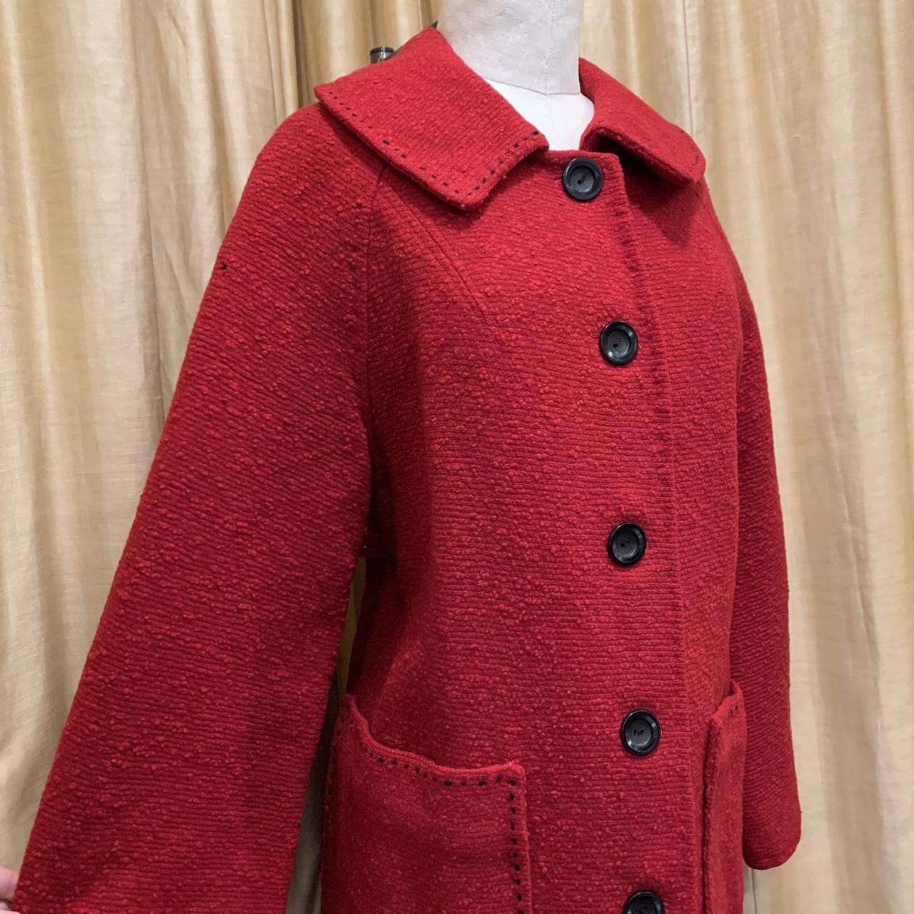 1960’s red swing coat Estimated Size:... - Depop