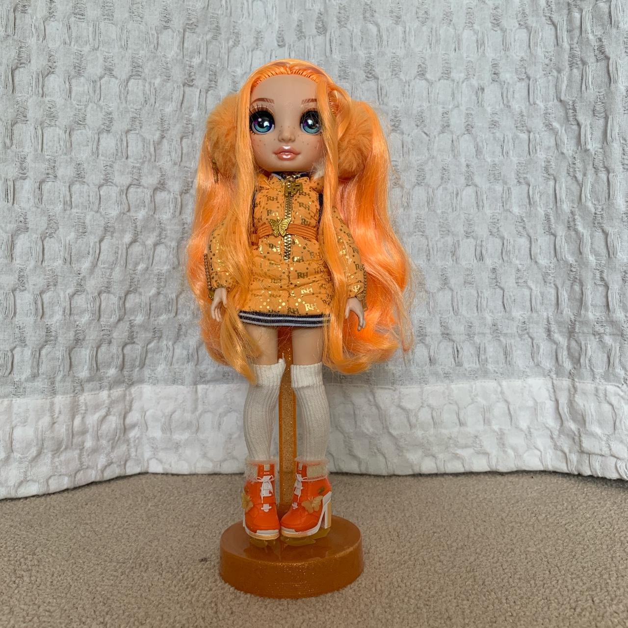 Complete set orange rainbow high doll winter collection - Depop