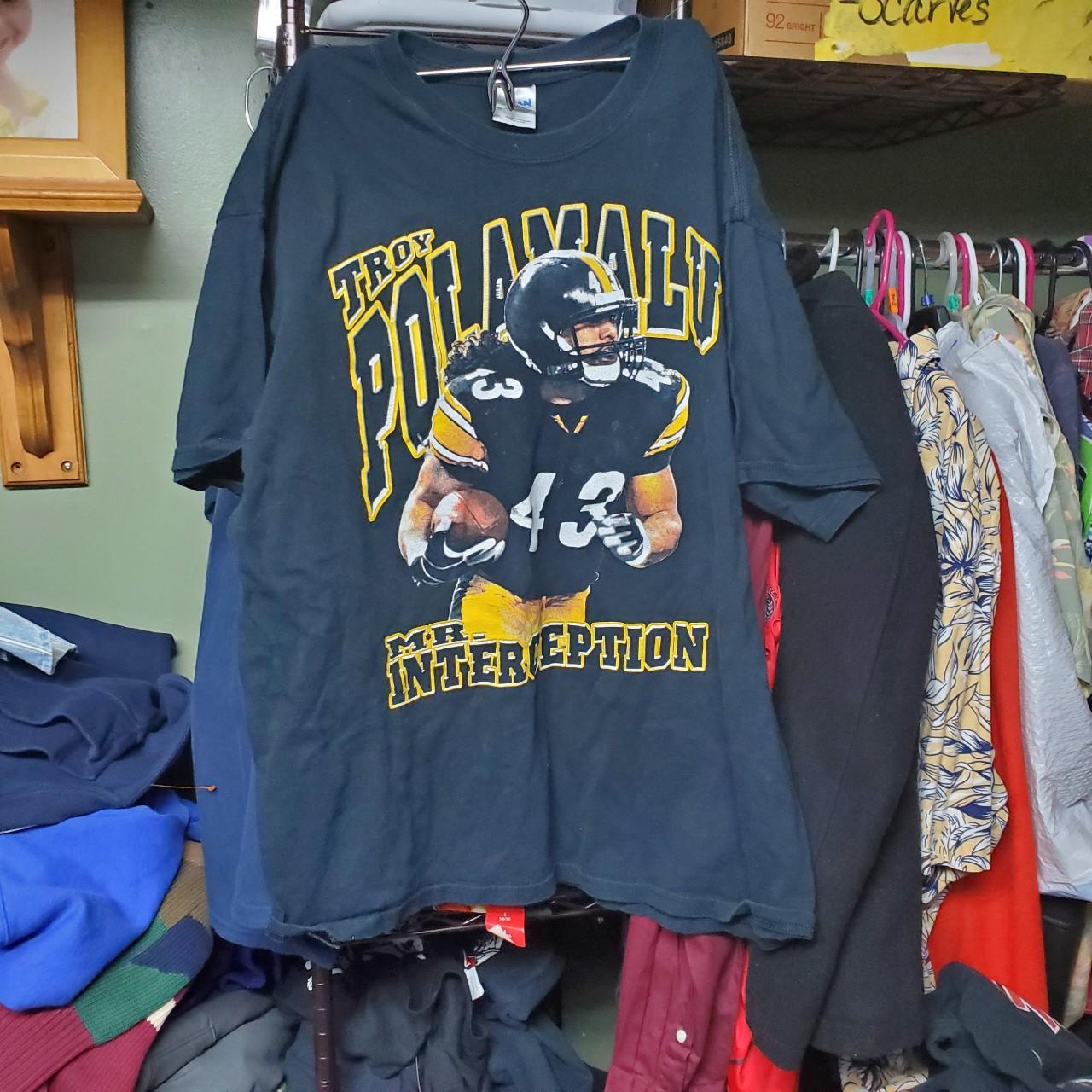 PITTSBURGH STEELERS TROY POLAMALU SIZE YOUTH LARGE - Depop