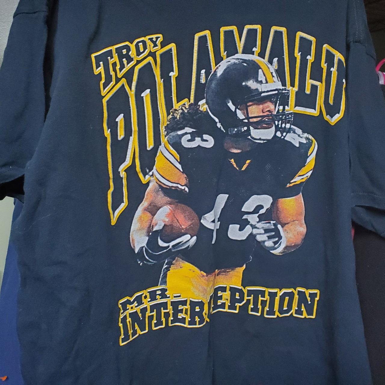 PITTSBURGH STEELERS TROY POLAMALU SIZE YOUTH LARGE - Depop