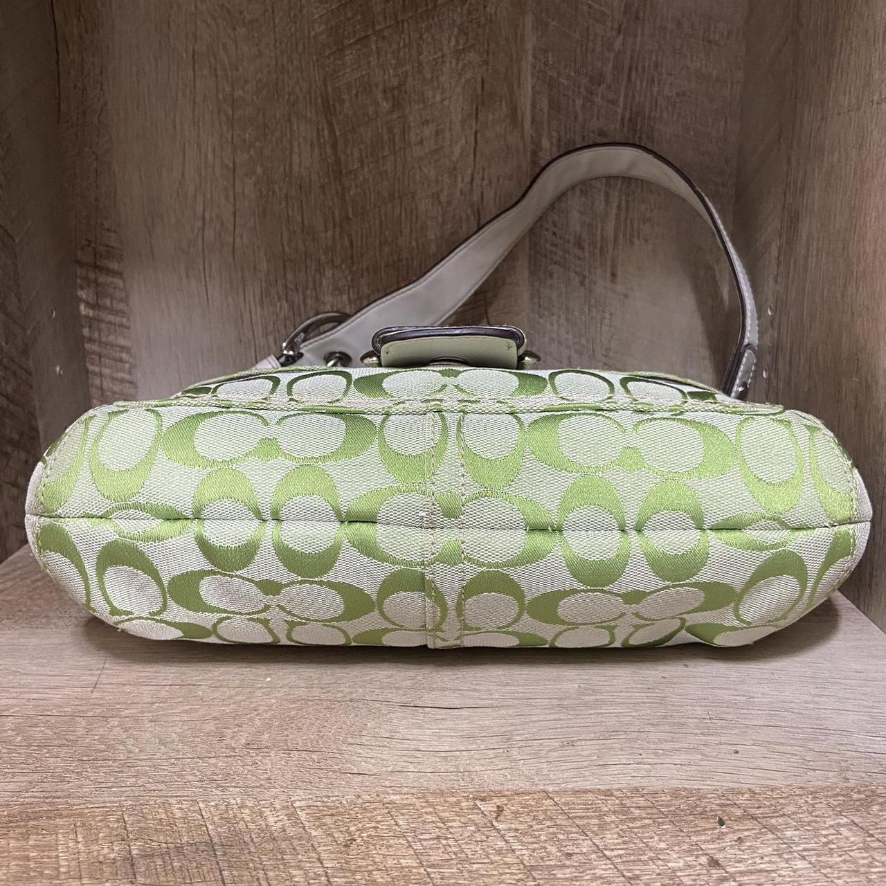 Lime green Coach purse. Slight signs of wear from - Depop