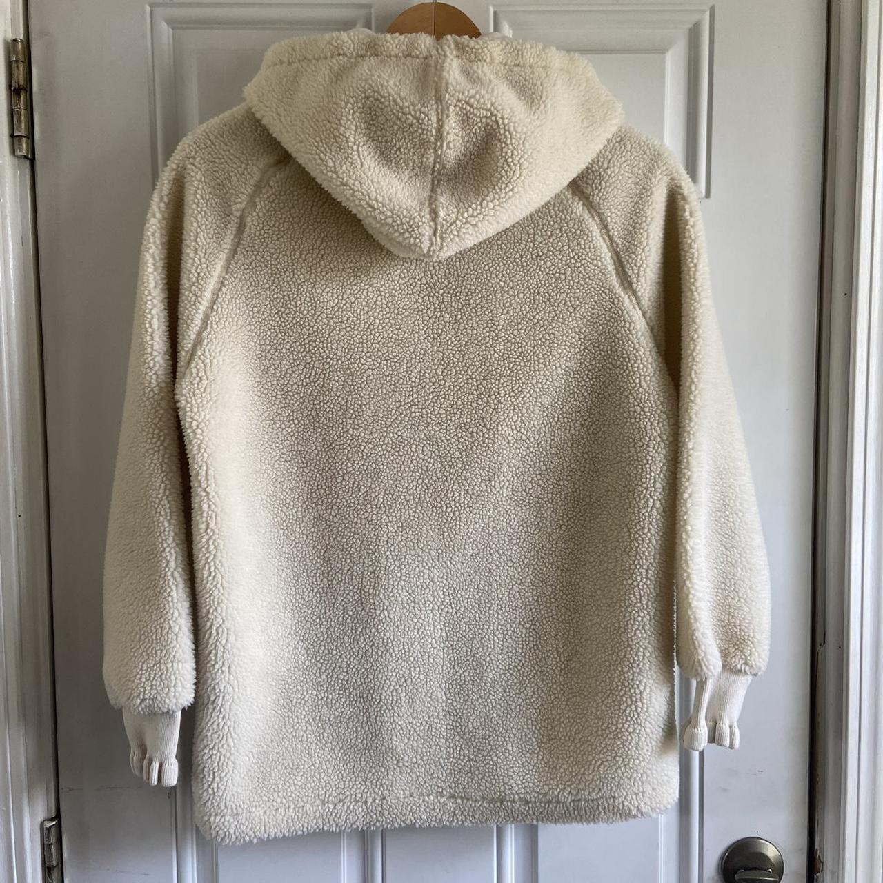 Kate Spade Sherpa Hooded Sweatshirt Cream Depop