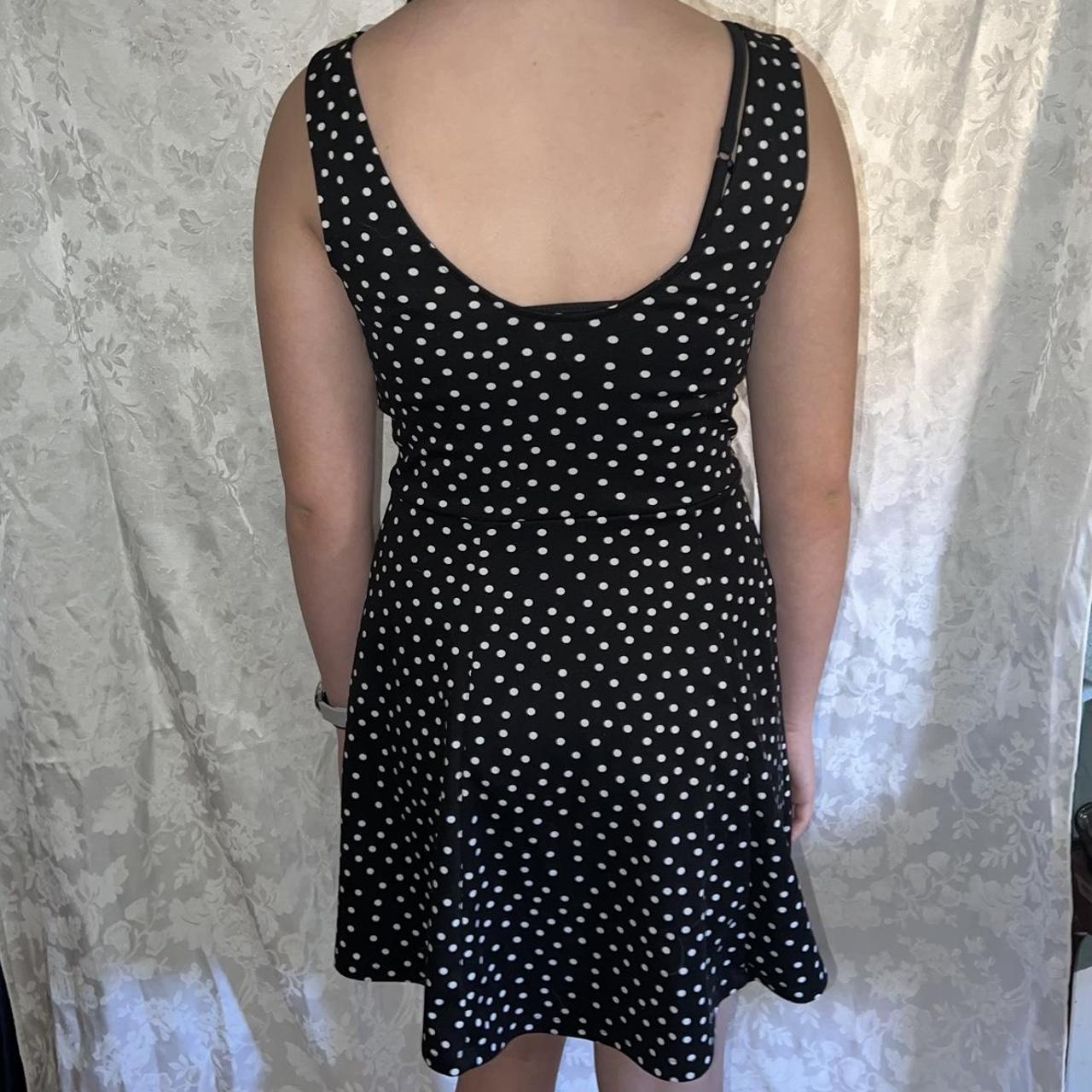 H&M Women's Black and White Dress | Depop