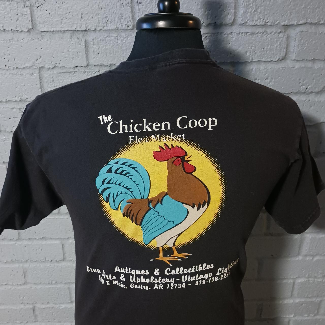 Ladies The Chicken Coop Flea Marker TShirt Color... Depop