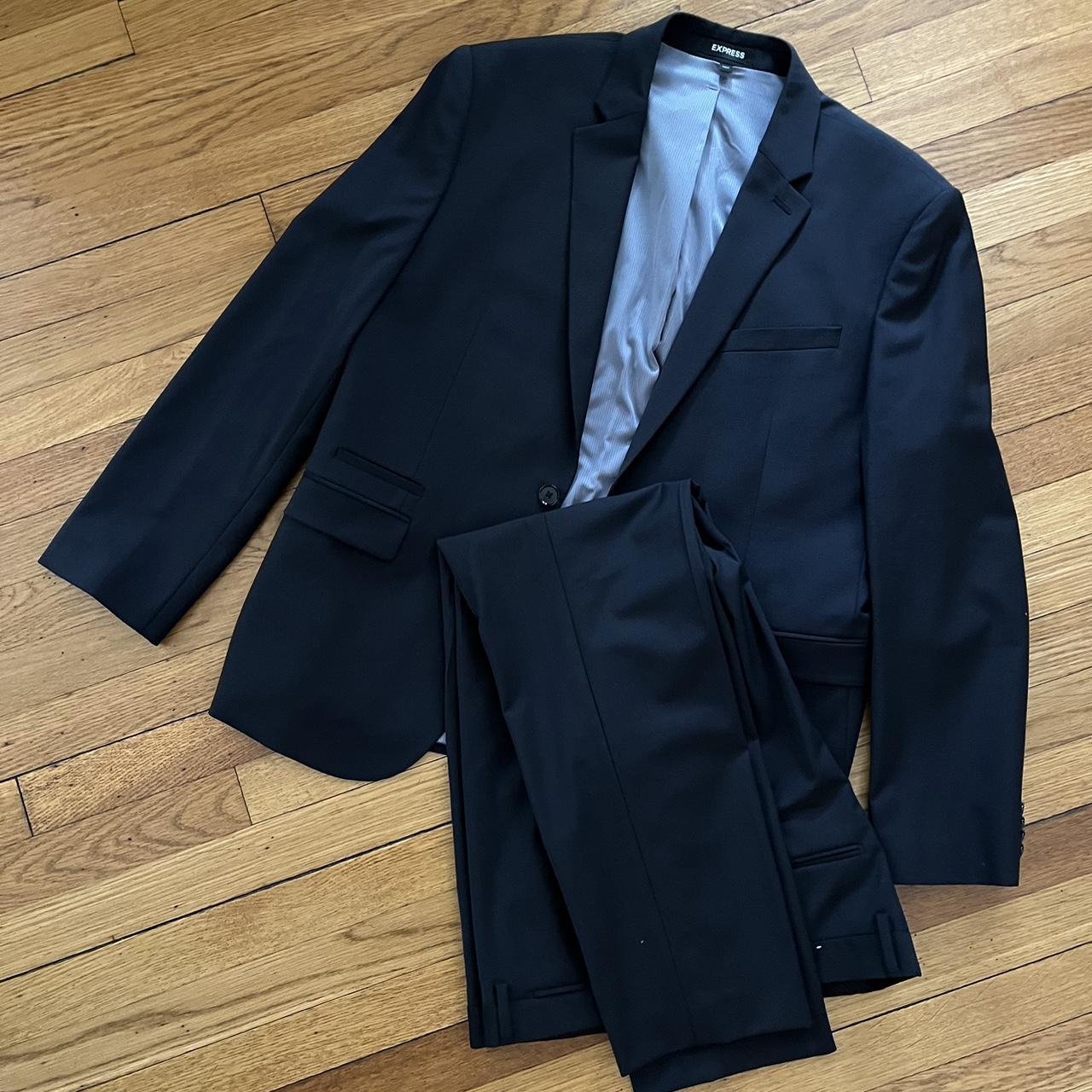 Express Men's Black Suit Depop