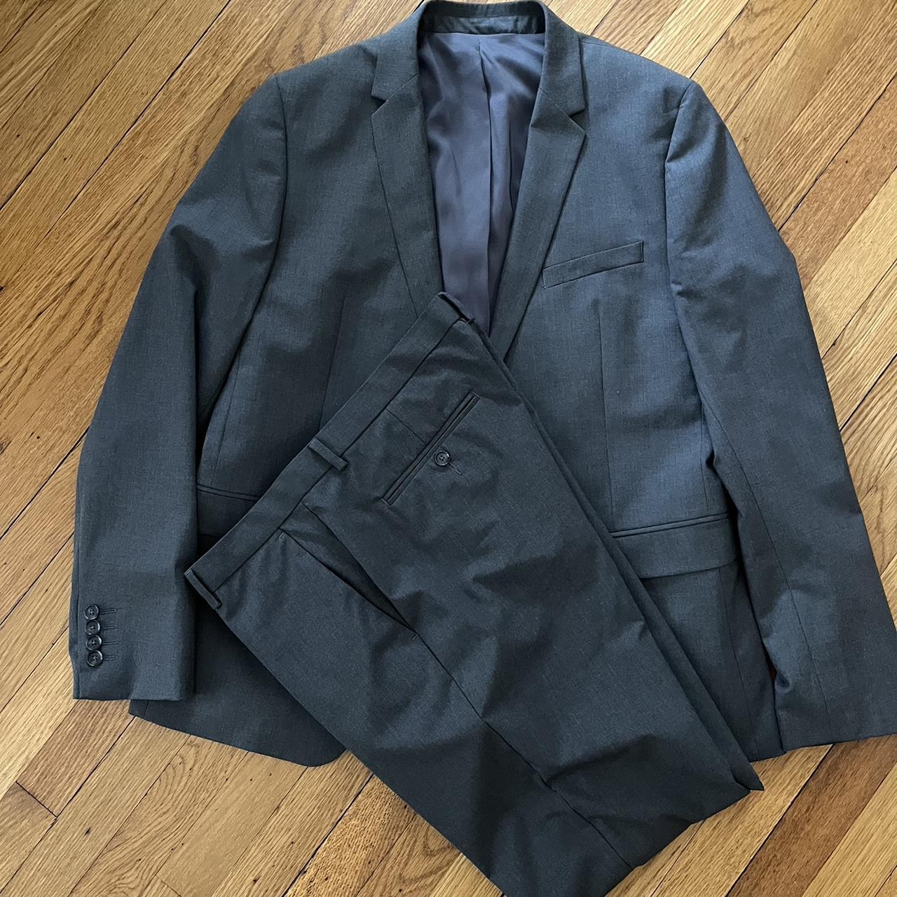 Calvin Klein Men's Grey Suit Depop