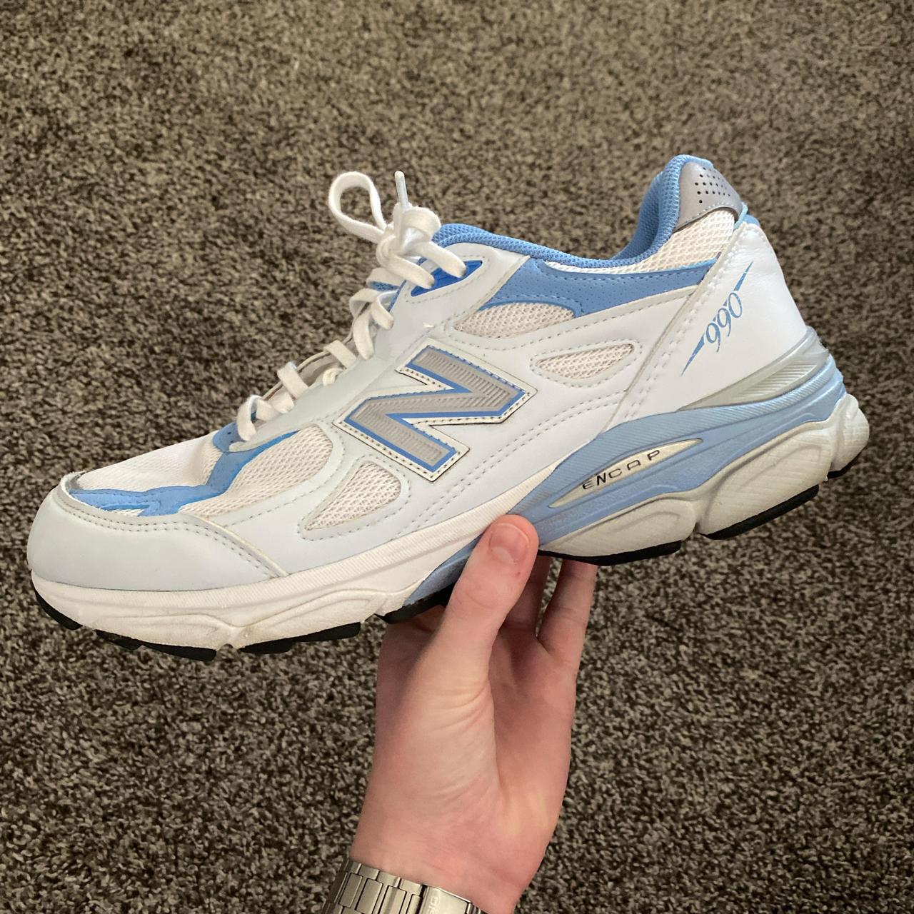 VINTAGE NEW BALANCE 990 S IN LIGHT BLUE SIZE 8 IN