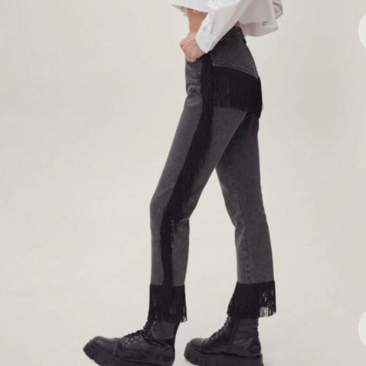 Nasty Gal Fringe Cropped High Waisted Depop