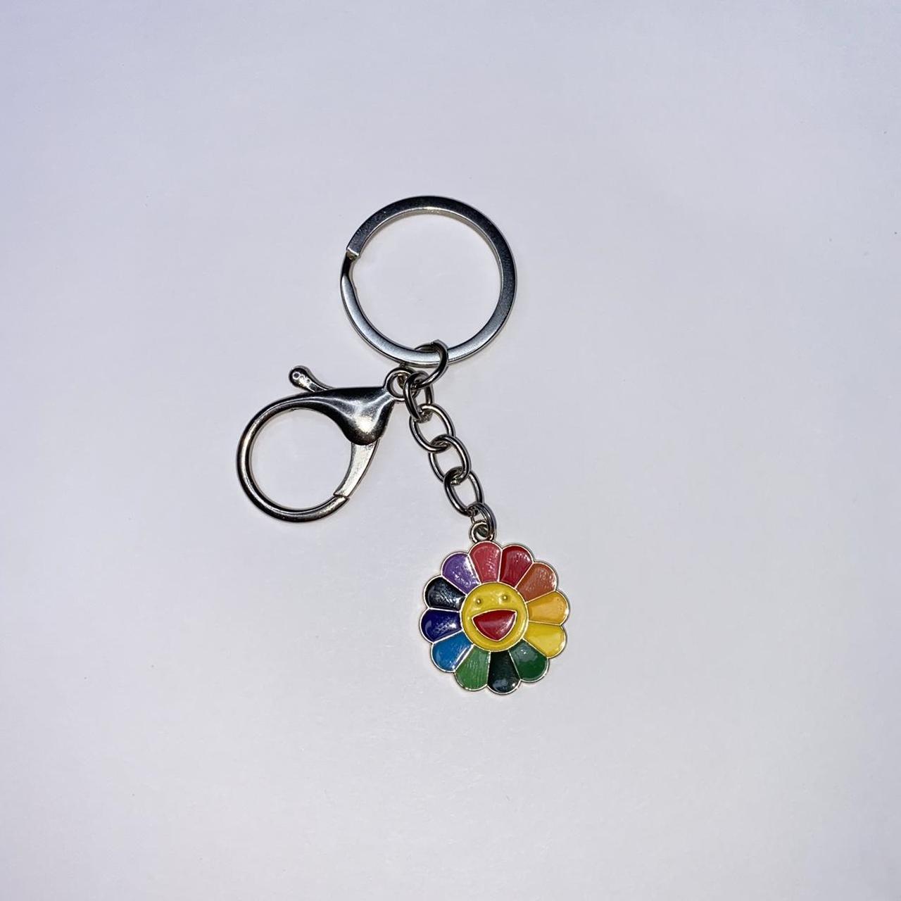 Takashi Murakami Kaikaikiki plush flower keychain - Depop