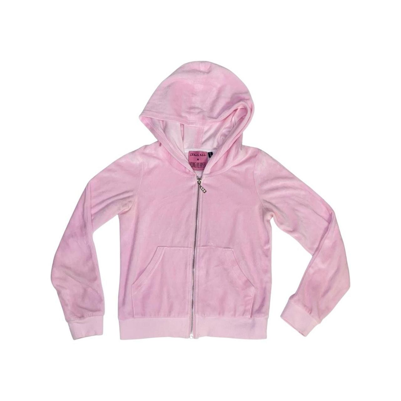 DOLLS KILL YUNG REAPER Y2K SWEATSHIRT • Light pink... Depop