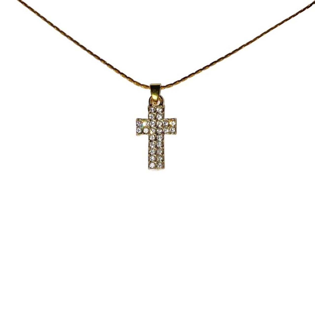 Chic 14k Gold Cross: Tiny Cross Necklace, Dainty Necklace, Ideal Gift for  Her - 18