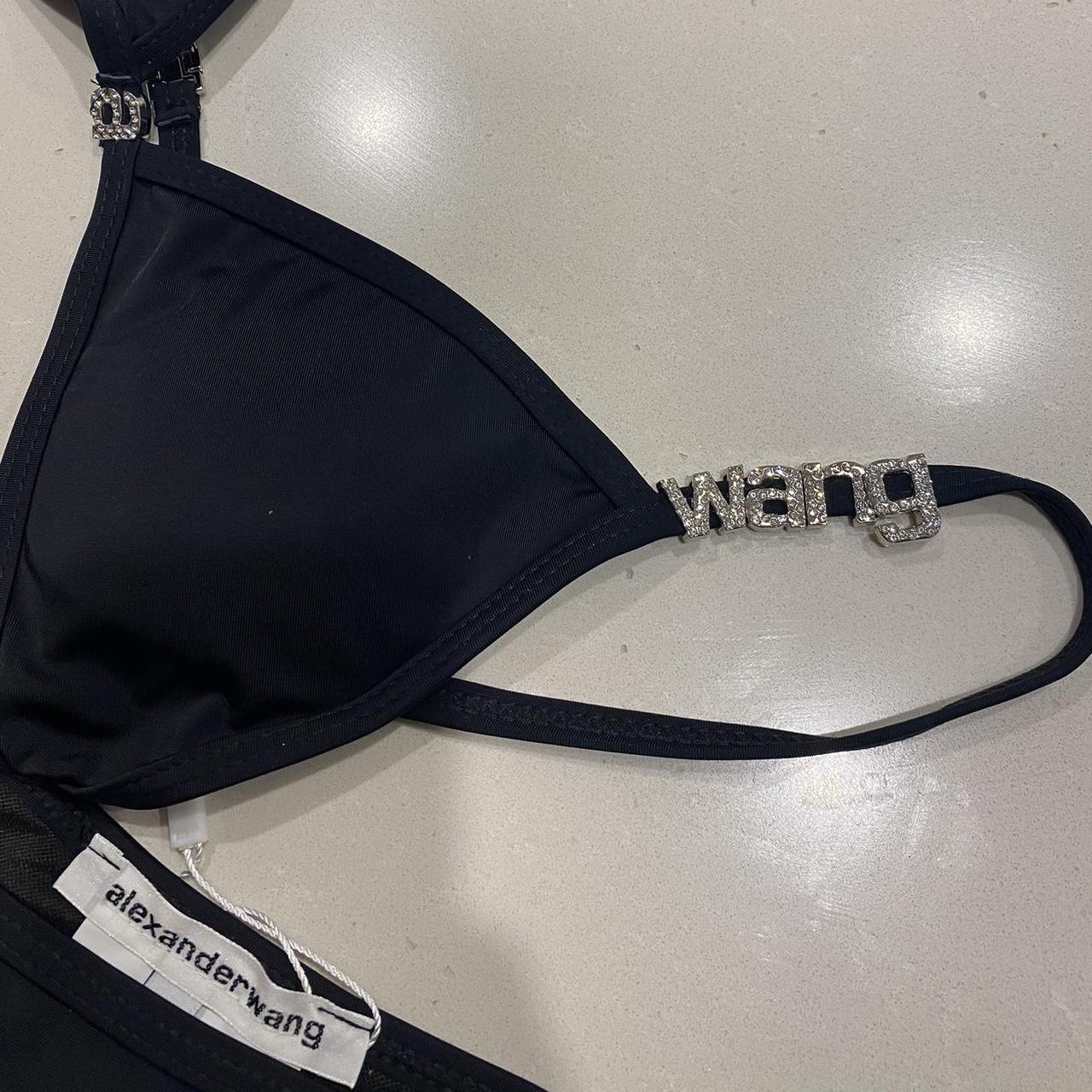 Alexander Wang Crystal logo bikini Top and Bottoms. | Depop
