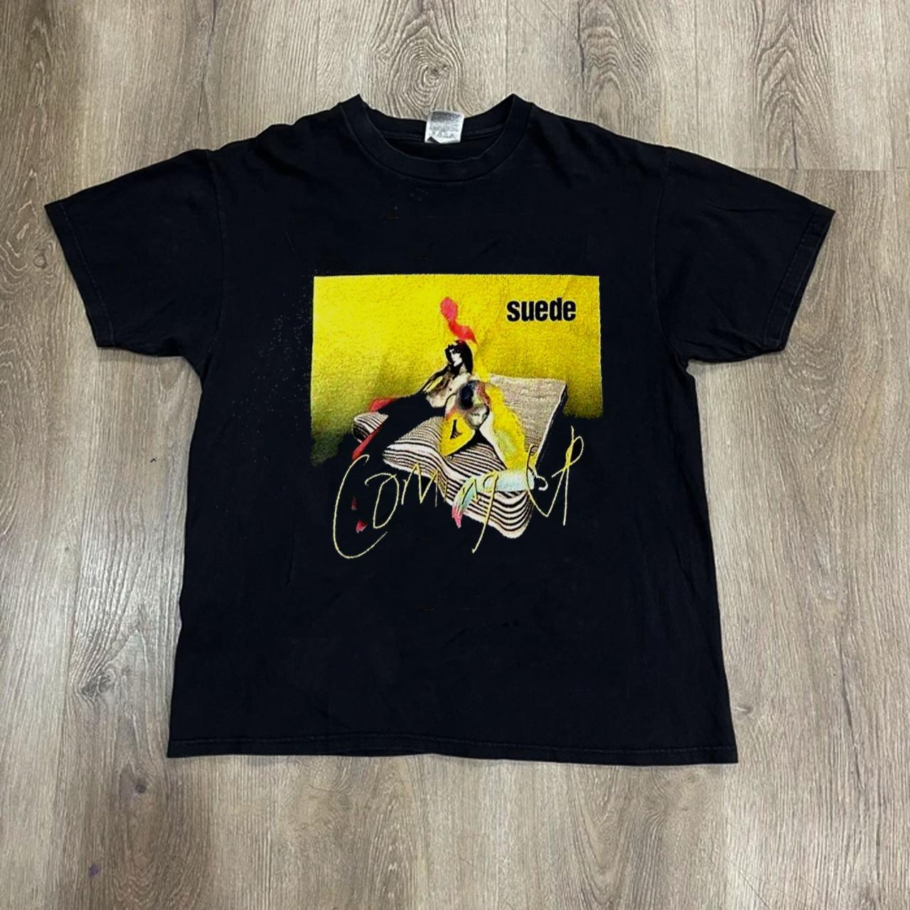 Suede Band TShirt New Gildan Heavy Size Large Pit... Depop