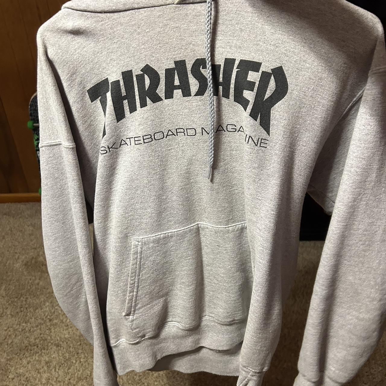Gray Thrasher Hoodie ️‍🔥⚡️ Size: Small ⚡️ Stain on the... - Depop