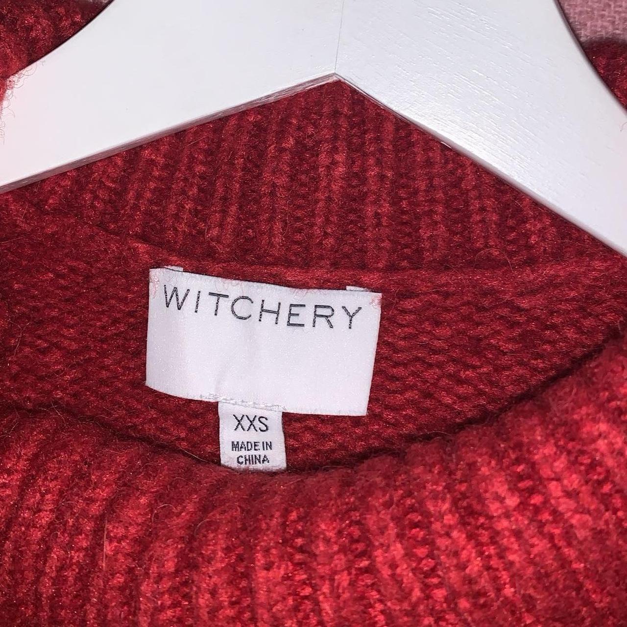 WITCHERY cute burgundy red knitted long Depop