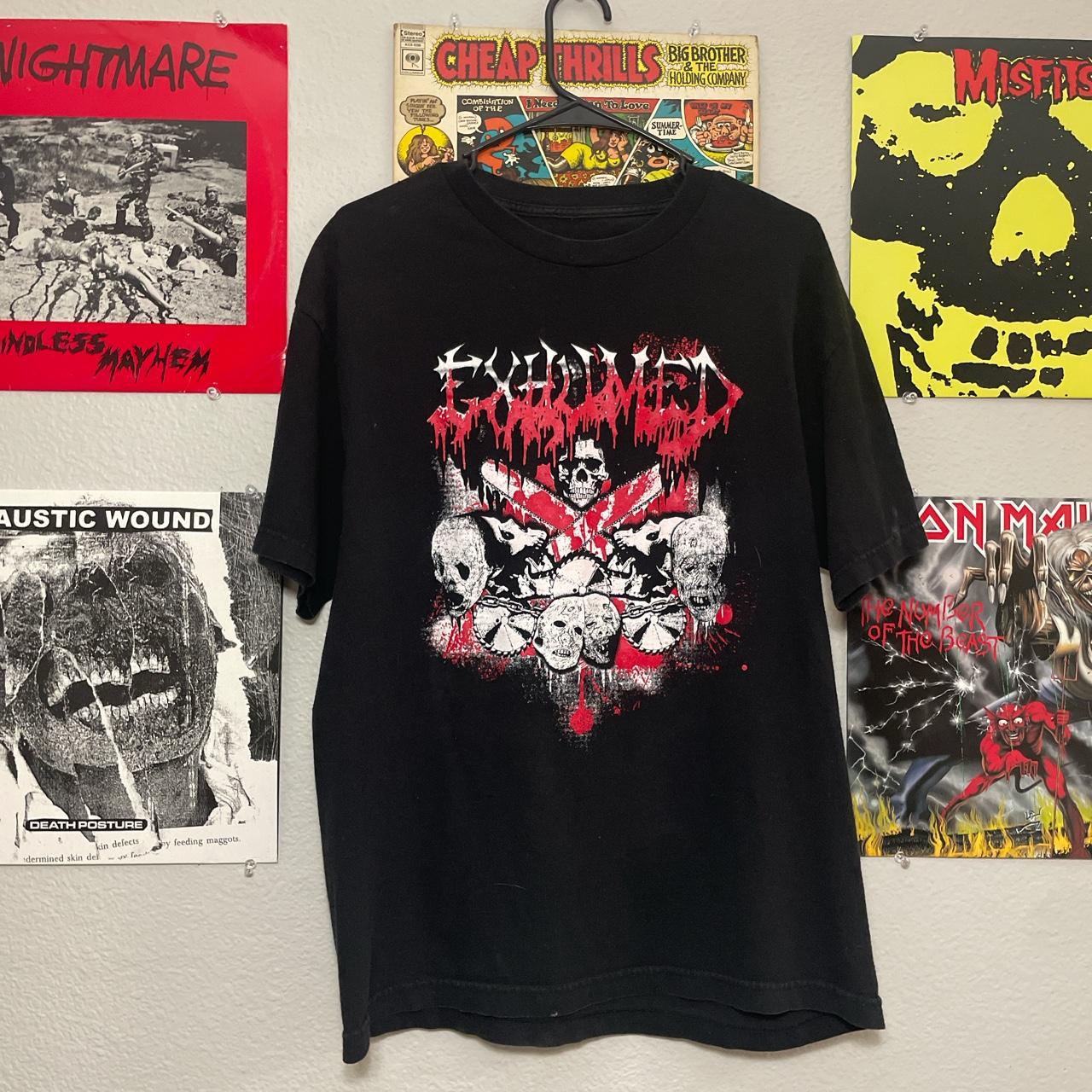 Exhumed Band Shirt: cotton size L band t, great... - Depop