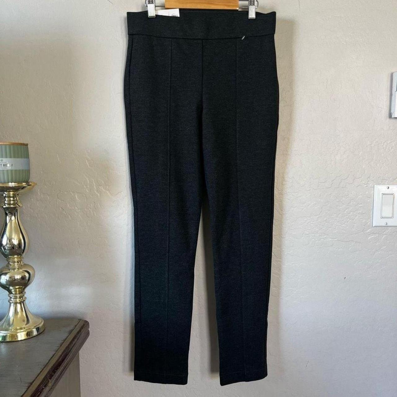 Anne Klein NWT Ponte Pants Dark Charcoal size S - Depop