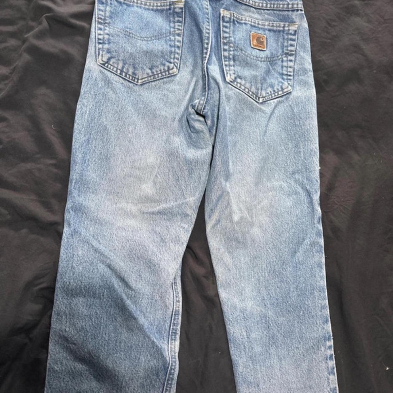 Carhartt straight legged jeans Vintage 29W 31L - Depop