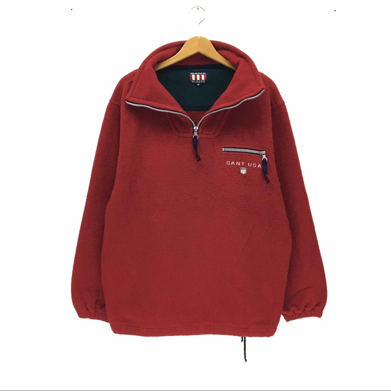 GANT USA Half Zip Small Logo Fleece Sweatshirt... - Depop