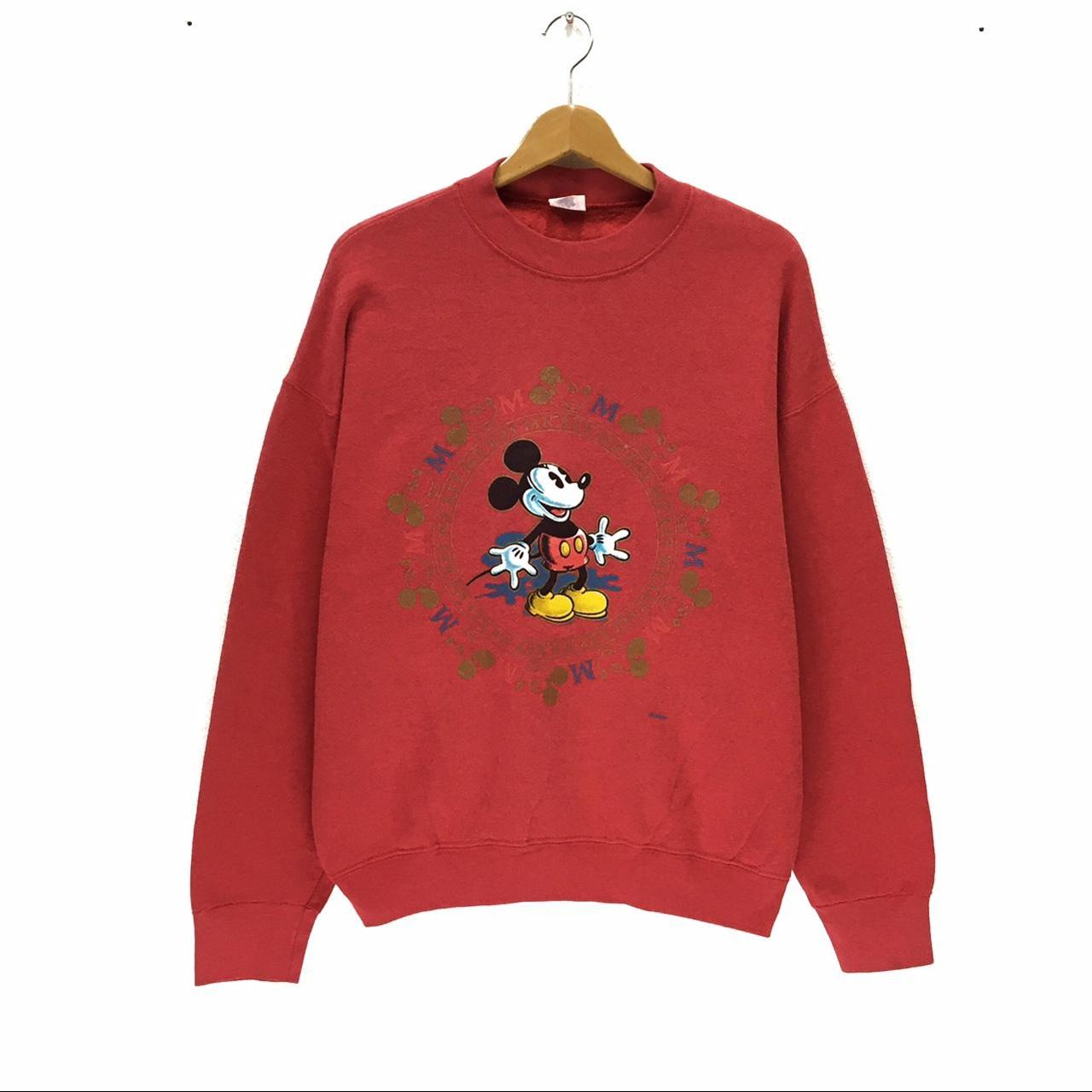 Vintage 90s Mickey outlet Mouse By Velva Sheen Crewneck Sweatshirt Pullover Big Logo