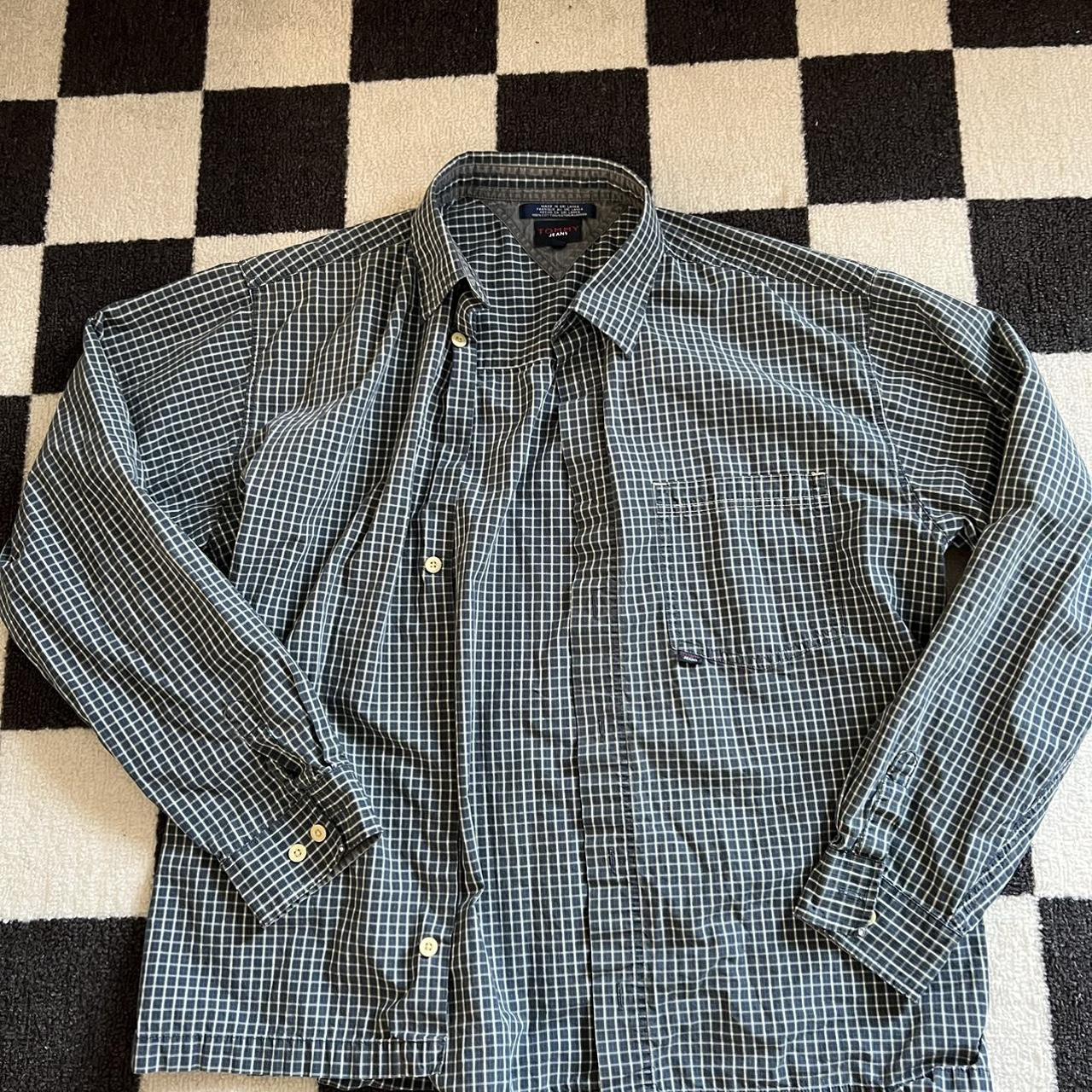 Tommy Hilfiger Button Up Shirt Tagged as L Another... - Depop