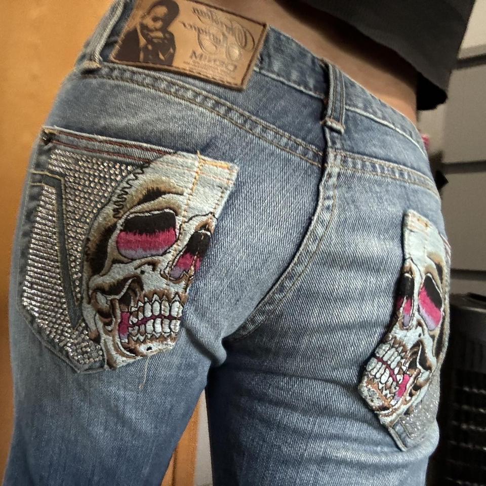 Christian buying audigier rhinestone jeans