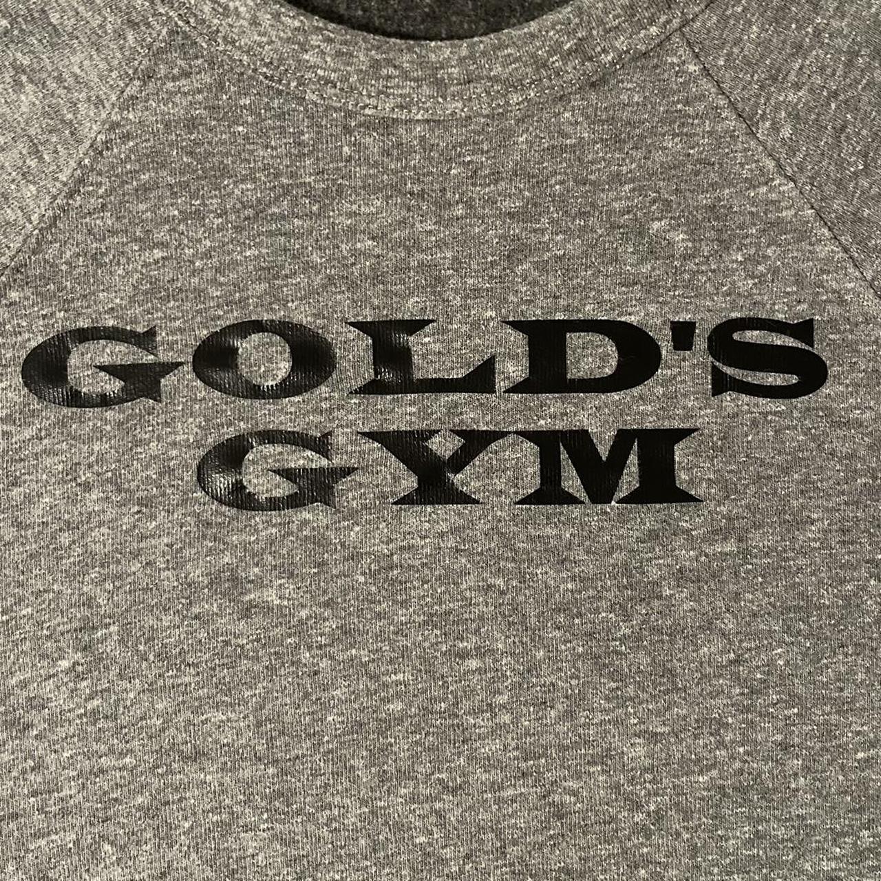 golds gym grey crewneck sweater size large Depop