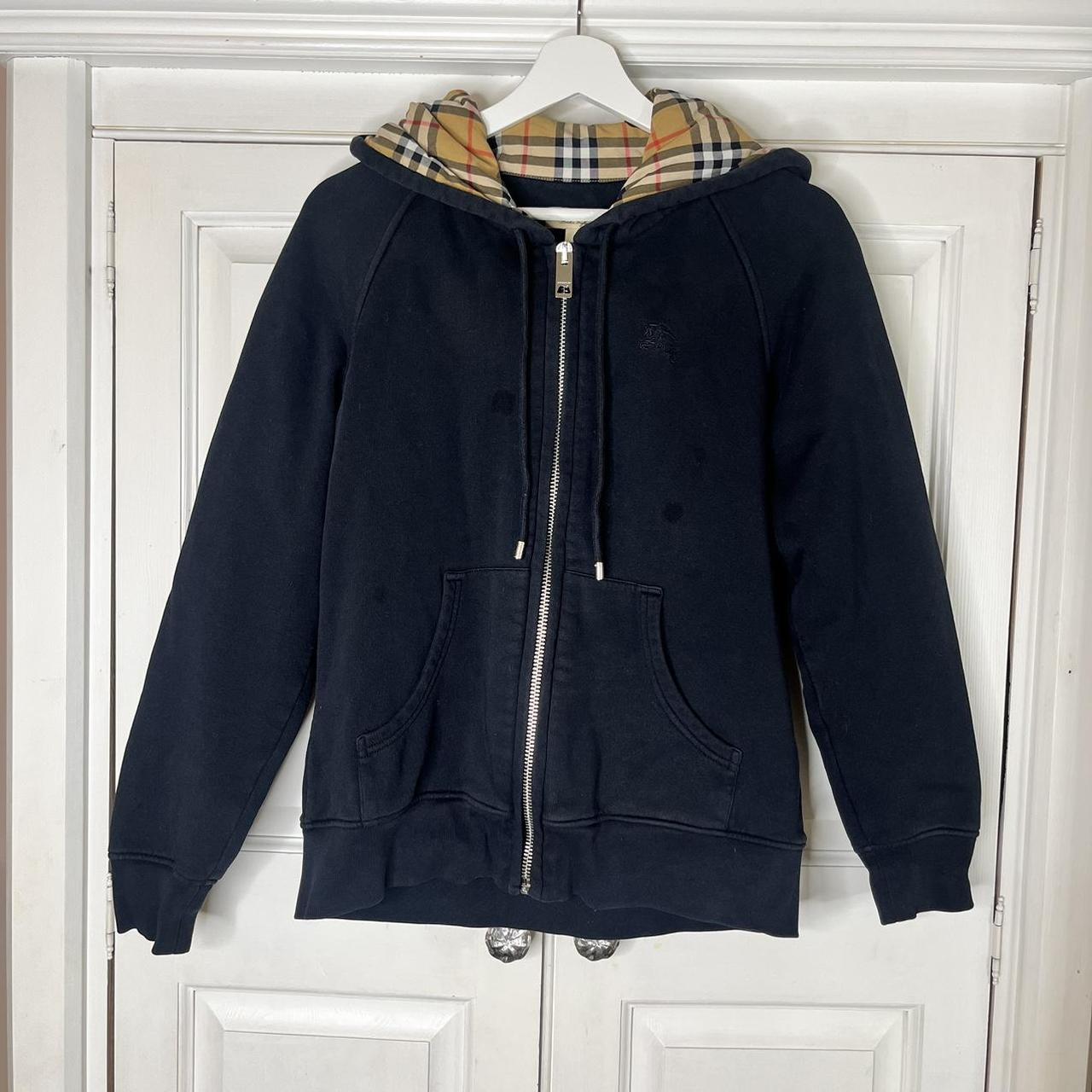 Black BURBERRY zip hoodie with BURBERRY CHECK lining | Depop Black BURBERRY zip hoodie with BURBERRY CHECK lining | Depop