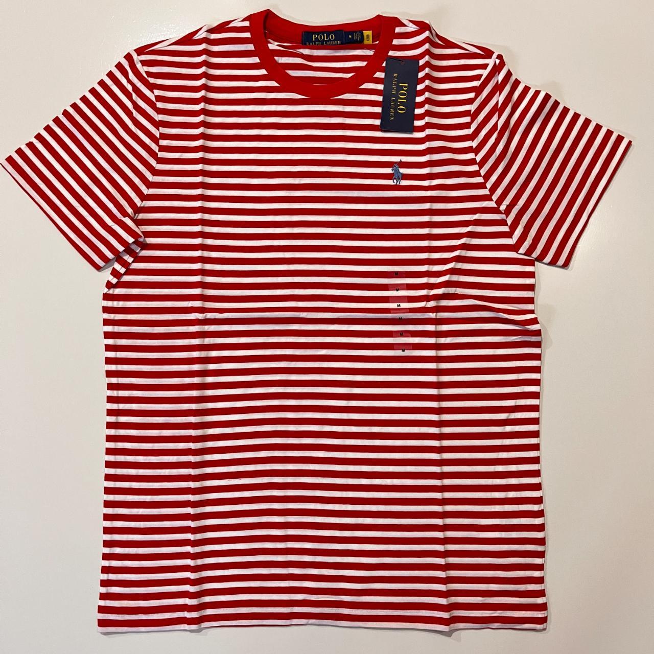 NWT Polo Ralph Lauren T shirt Striped Red White... - Depop