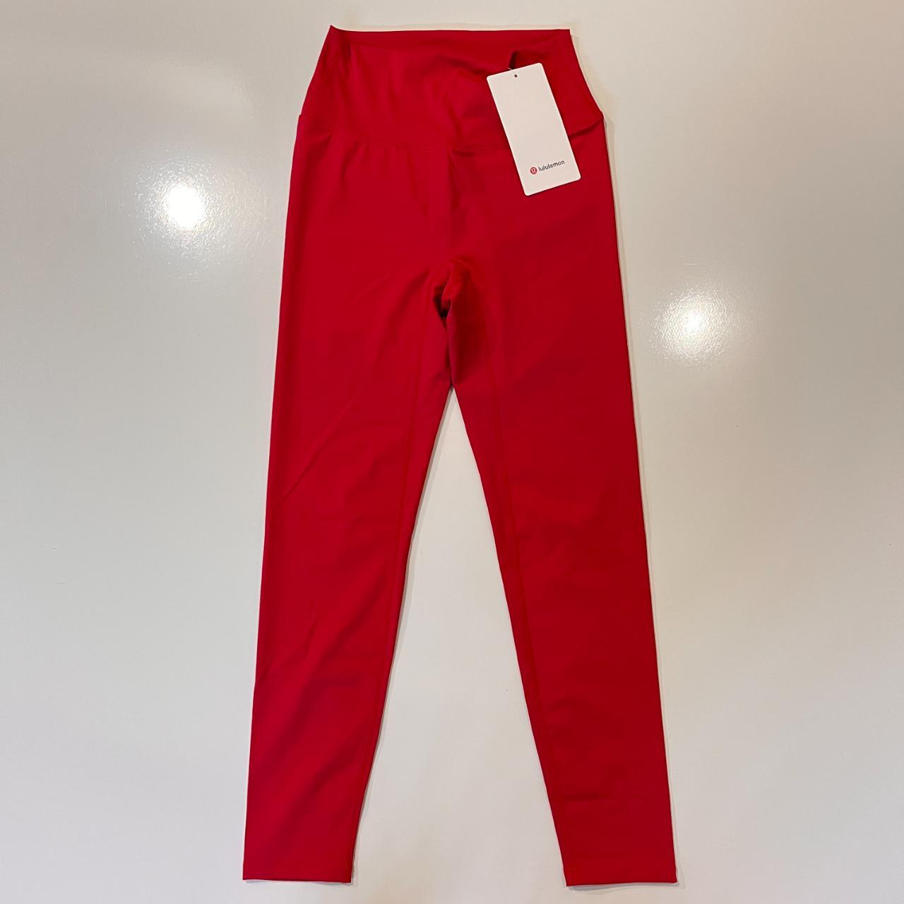 red lululemon leggings