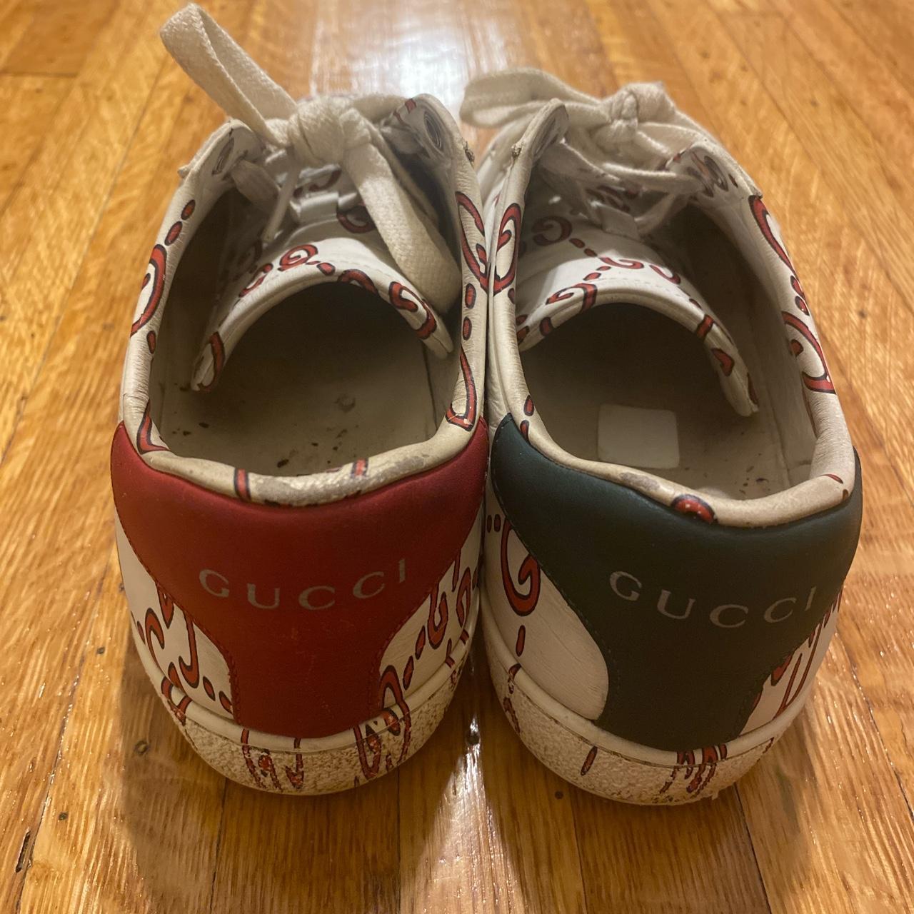 Gucci monogram sneakers in a size men's 9. Comes - Depop