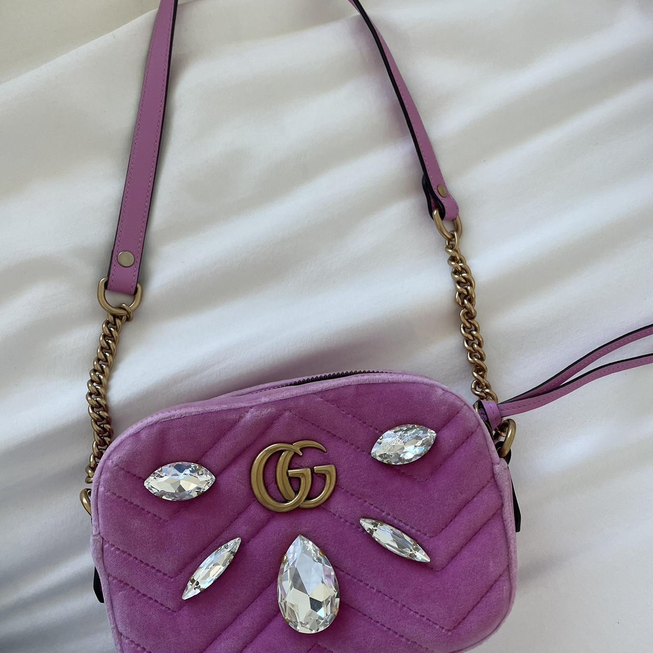 Pink velvet gucci on sale