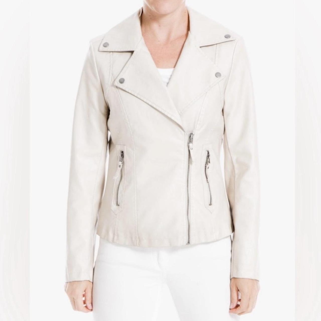 Max studio faux leather moto jacket sale