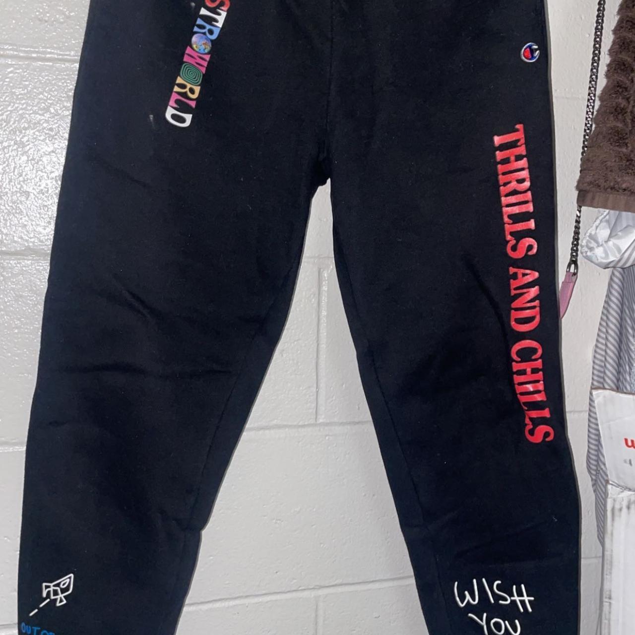 Travis Scott #astroworld merch champion sweatpants - Depop