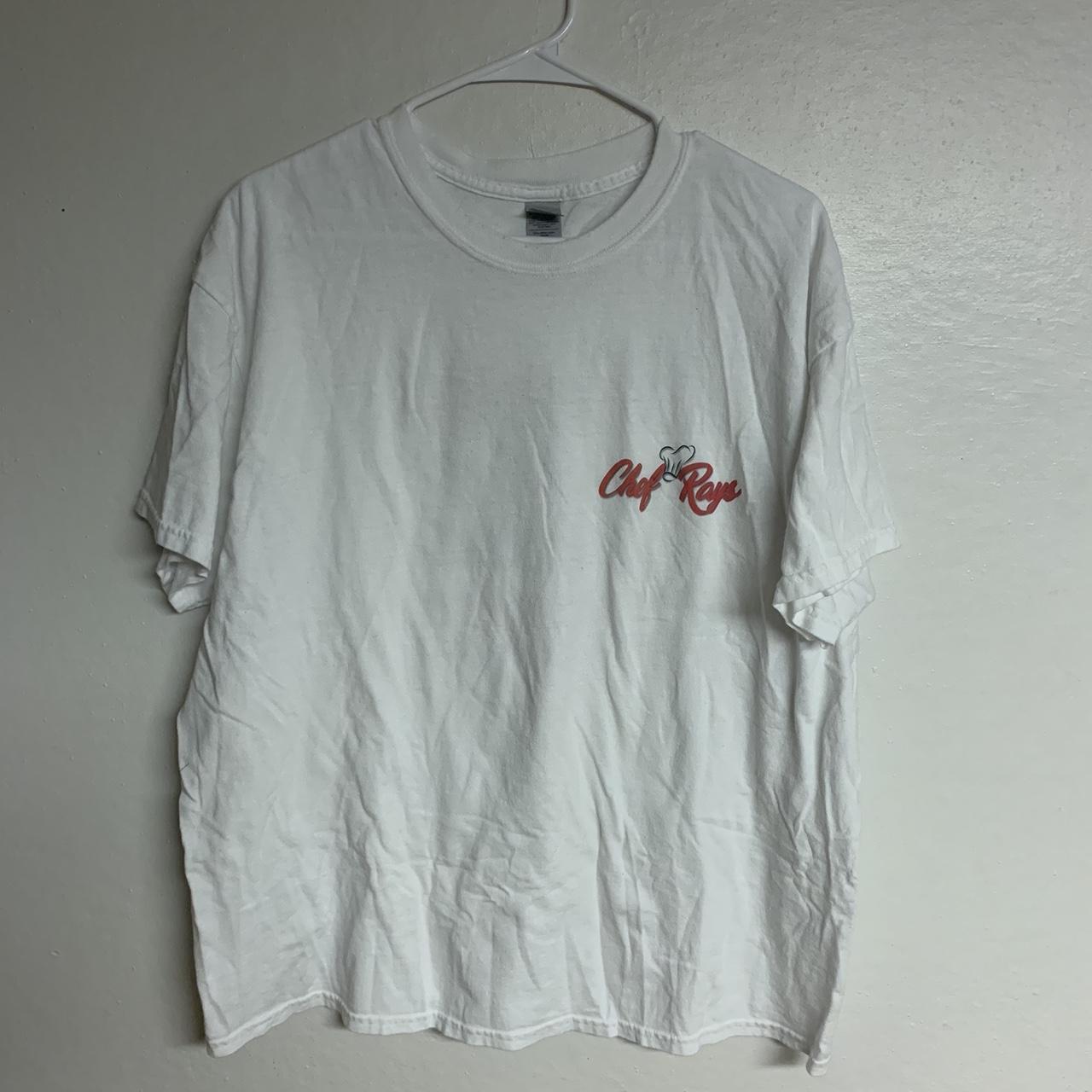 Men's White and Red T-shirt | Depop