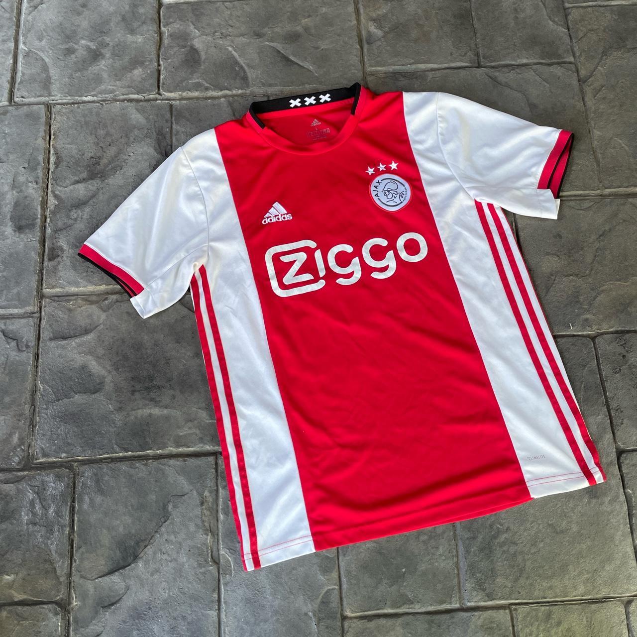 Adidas Men's White and Red T-shirt