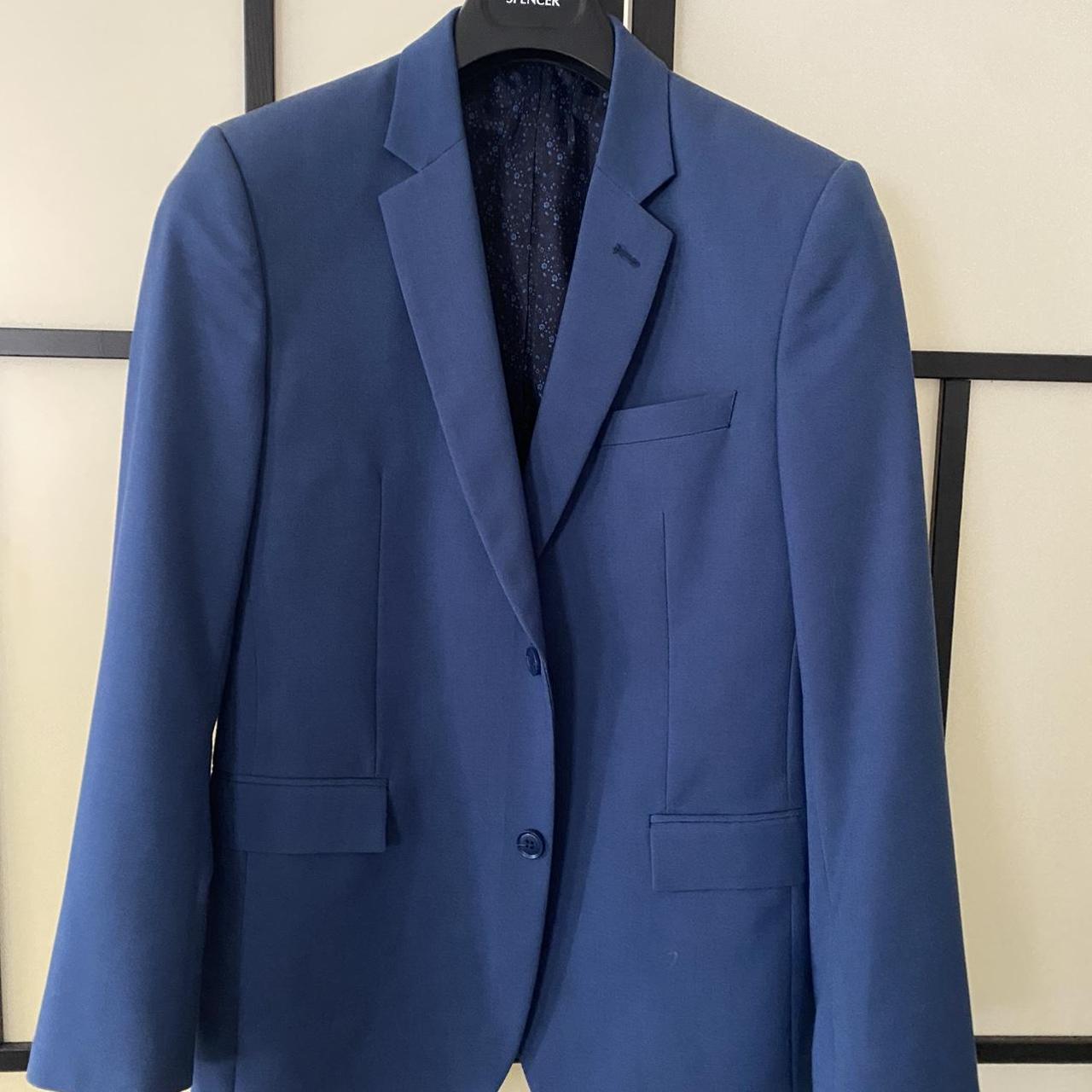 Boys/Mens blue suit jacket, size 36/XS Only worn a... - Depop