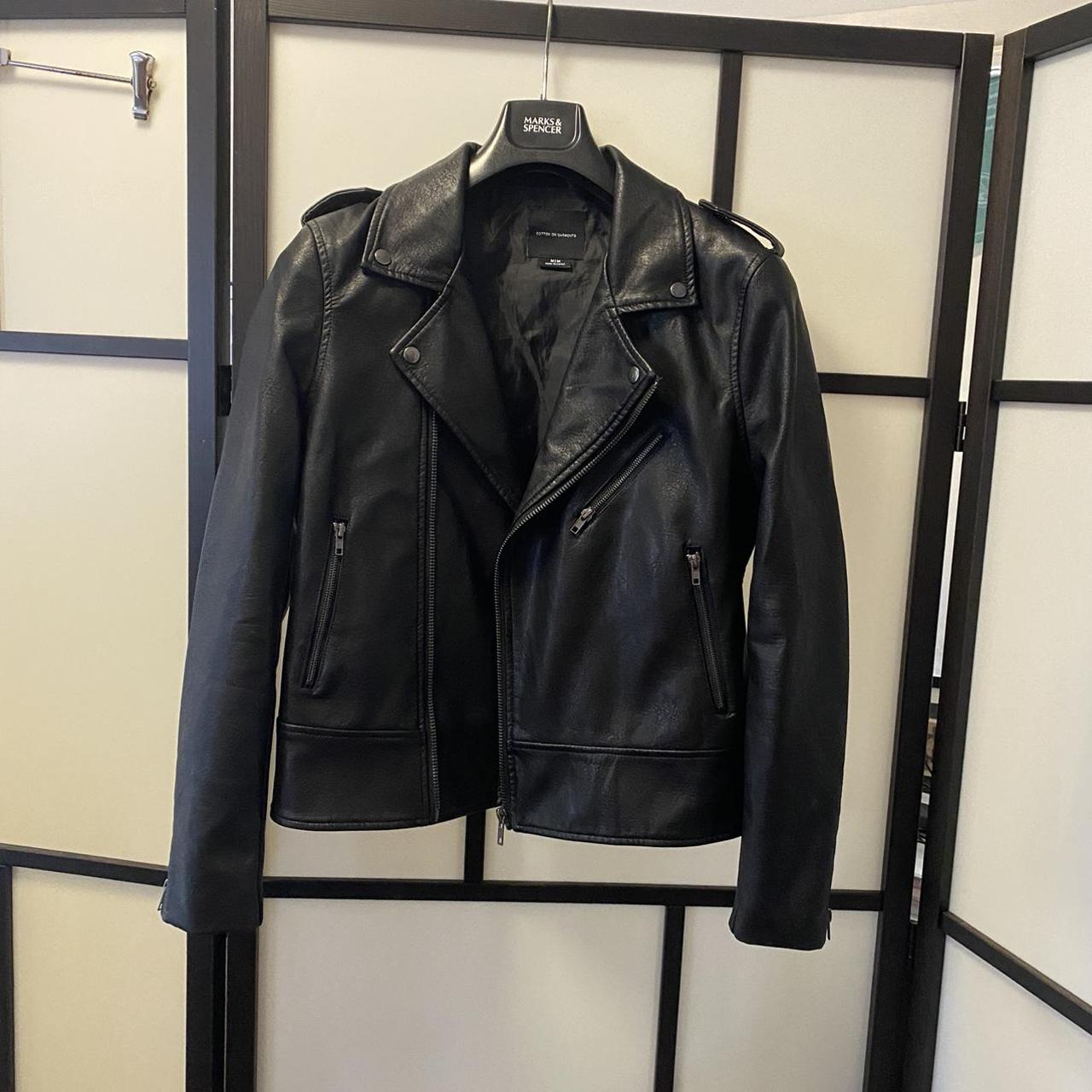 Vegan Leather jacket ~Feel free to ask questions,... - Depop
