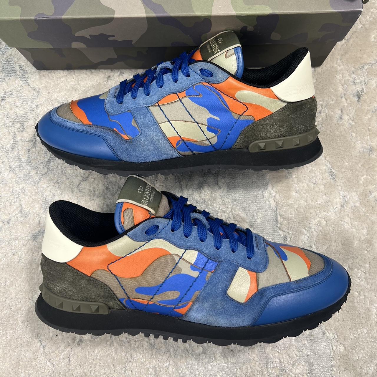 Valentino Rockrunners Blue/Orange CAMO men’s Very... - Depop