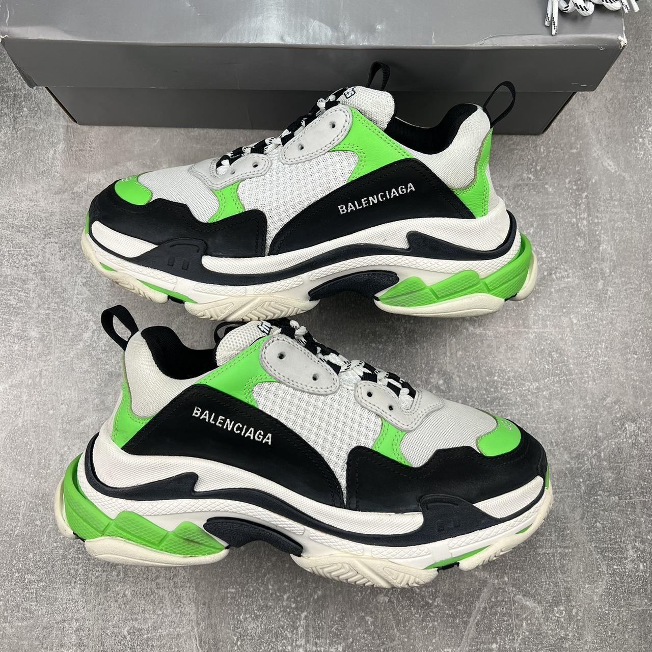 Balenciaga Triple S Green/Black/White Size UK 9 /... - Depop