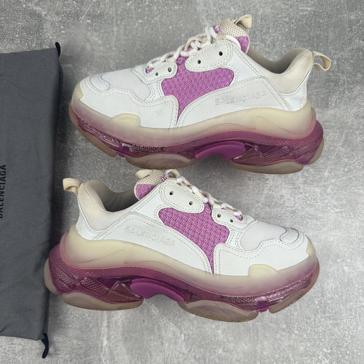 Balenciaga triple s sales white and pink