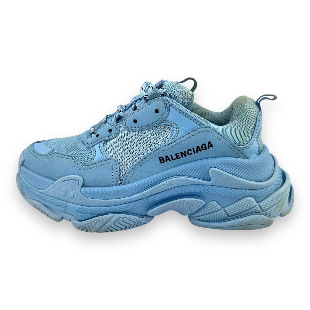 Womens Balenciaga Triple S Baby Blue Size UK Depop - Main Image