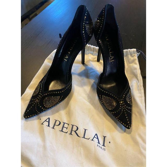 Aperlai Paris Womens Sequenced Cut Out Heels Size Depop