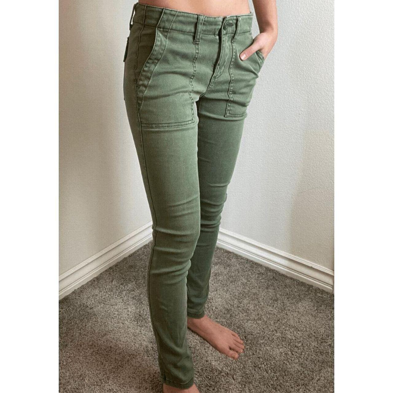 Skinny Pants Cabi Green Pants Cabi Green Button Fly Skinny Cargo