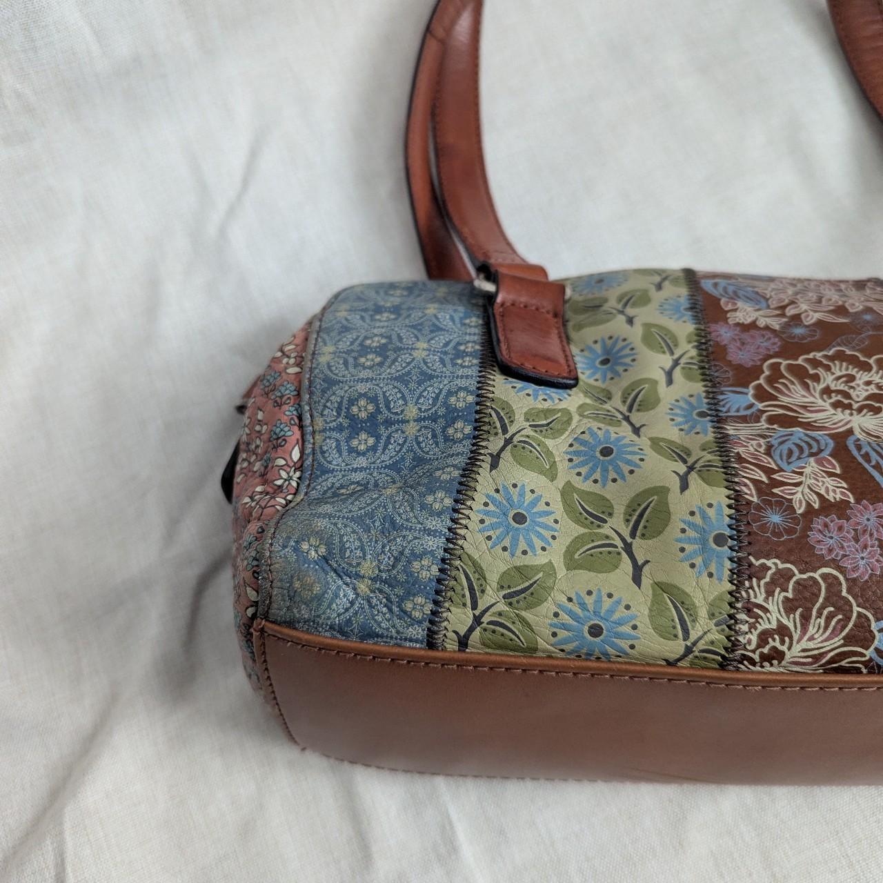 Fossil Women's Bag - Multi – Unique patchwork lea… - image 4