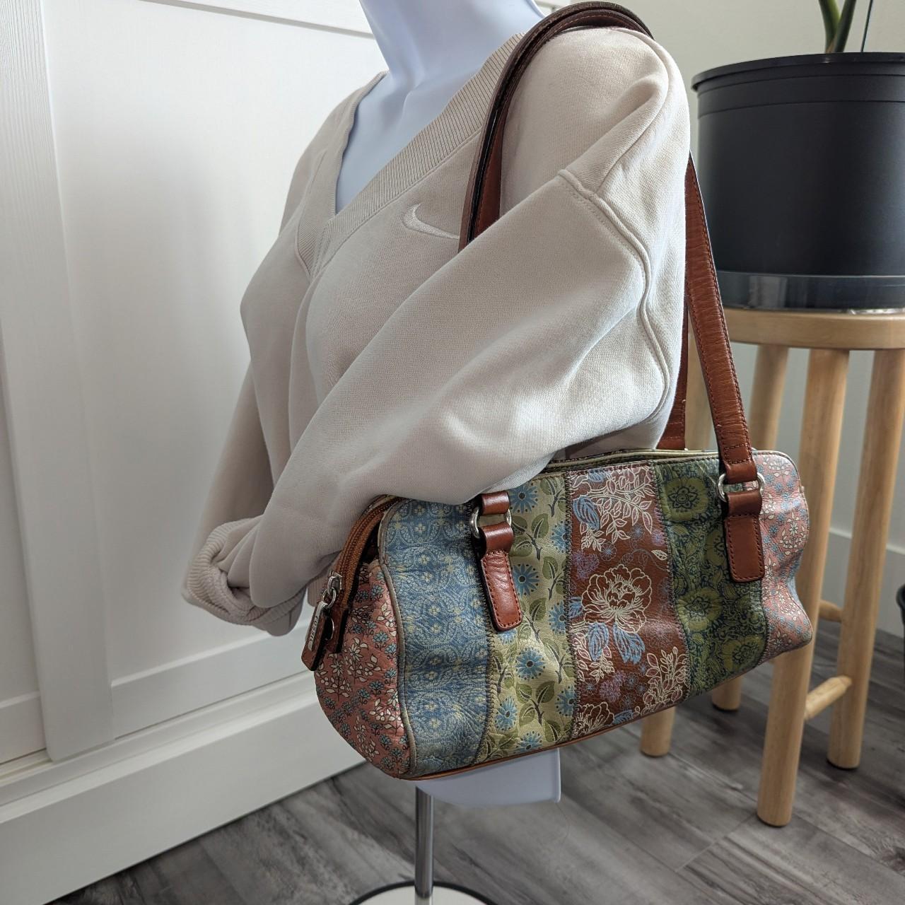 Fossil Women's Bag - Multi – Unique patchwork lea… - image 8