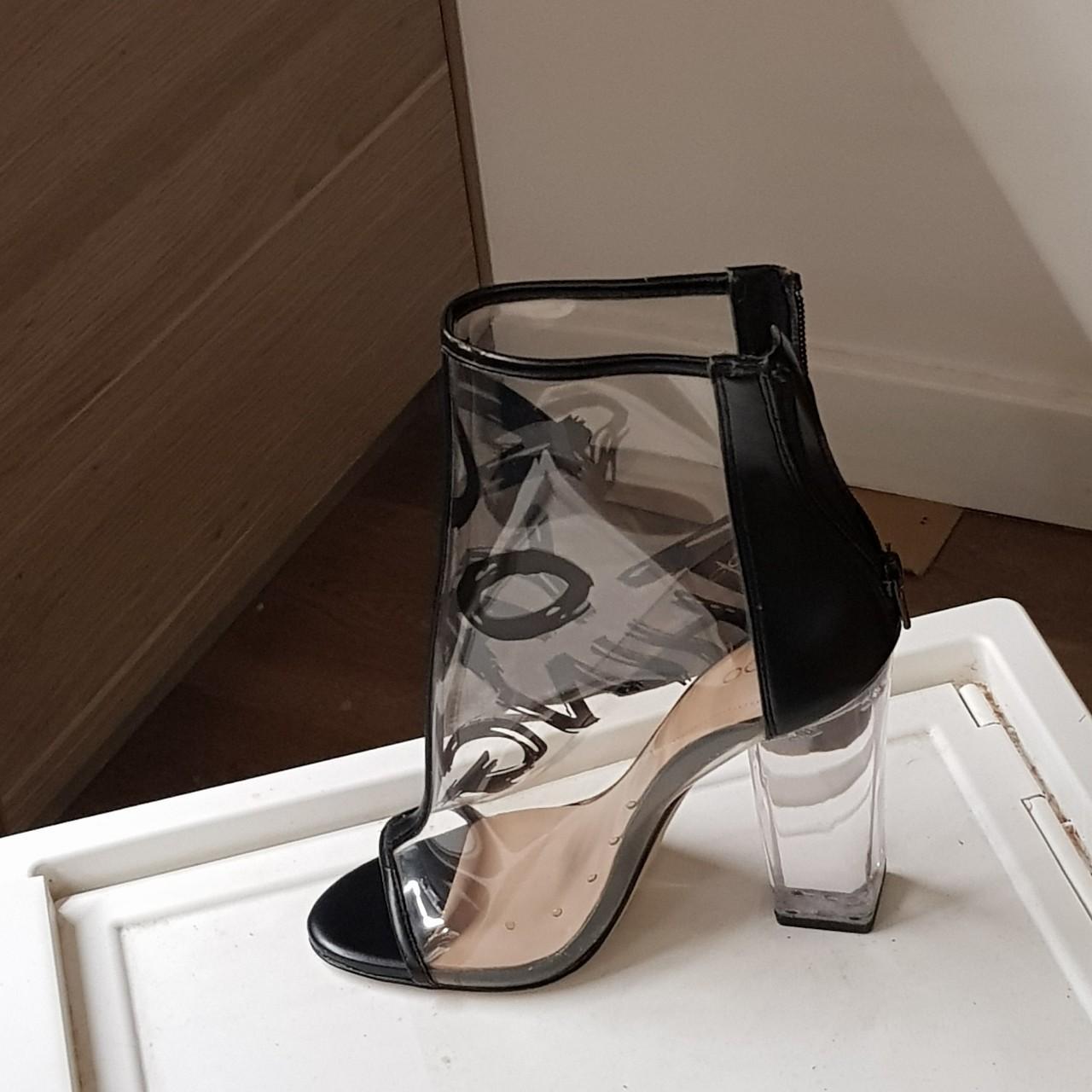 Aldo Ankle Boots Perspex ankle boots, open to the... - Depop