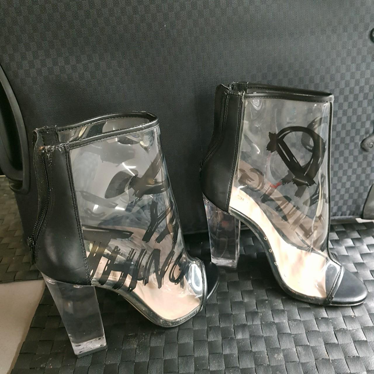 Aldo Ankle Boots Perspex ankle boots, open to the... - Depop